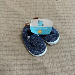 Lily & Dan Quilted Baby Walker Shoes - Navy
